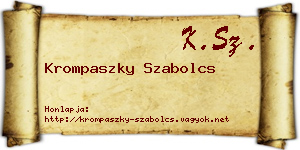 Krompaszky Szabolcs névjegykártya